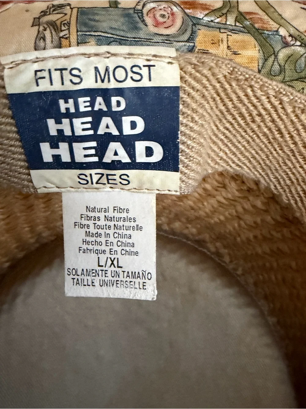Head Head Head Natural Straw Summer Club Hat